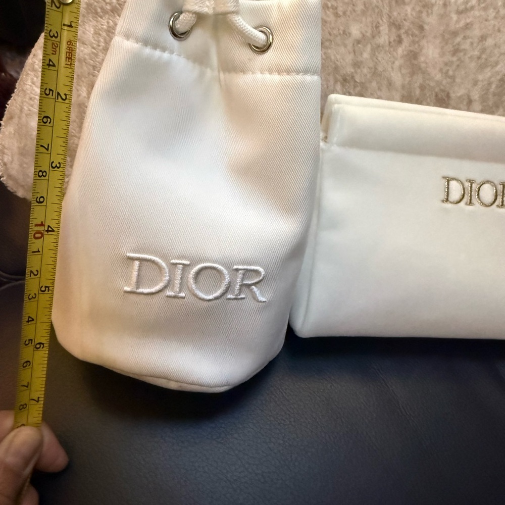 New Dior White Beauty Cosmetic Bag Set Makeup Pouch + Notebook - Picture 6 of 13